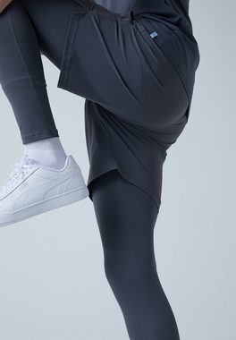 SPORTKIND Sporthose 2-in-1 Shorts mit Leggings Jungen & Herren grau