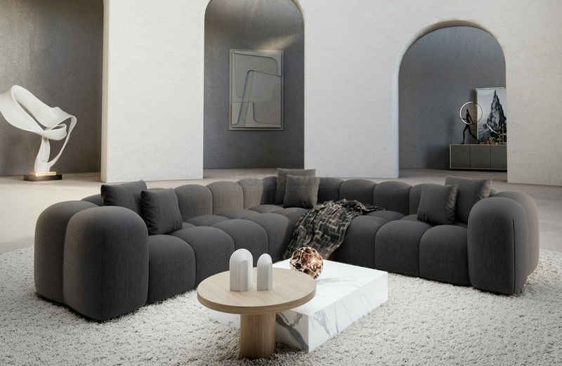 Sofa Dreams Ecksofa Modern Stoff Strukturtstoff Couch Sofa Formentera L Form Stoffsofa, Loungesofa