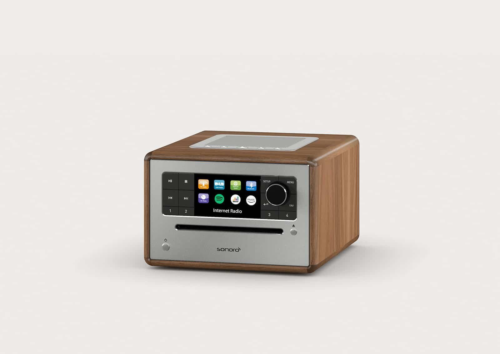 - Silber (DAB) Sonoro Walnuss ELITE Digitalradio