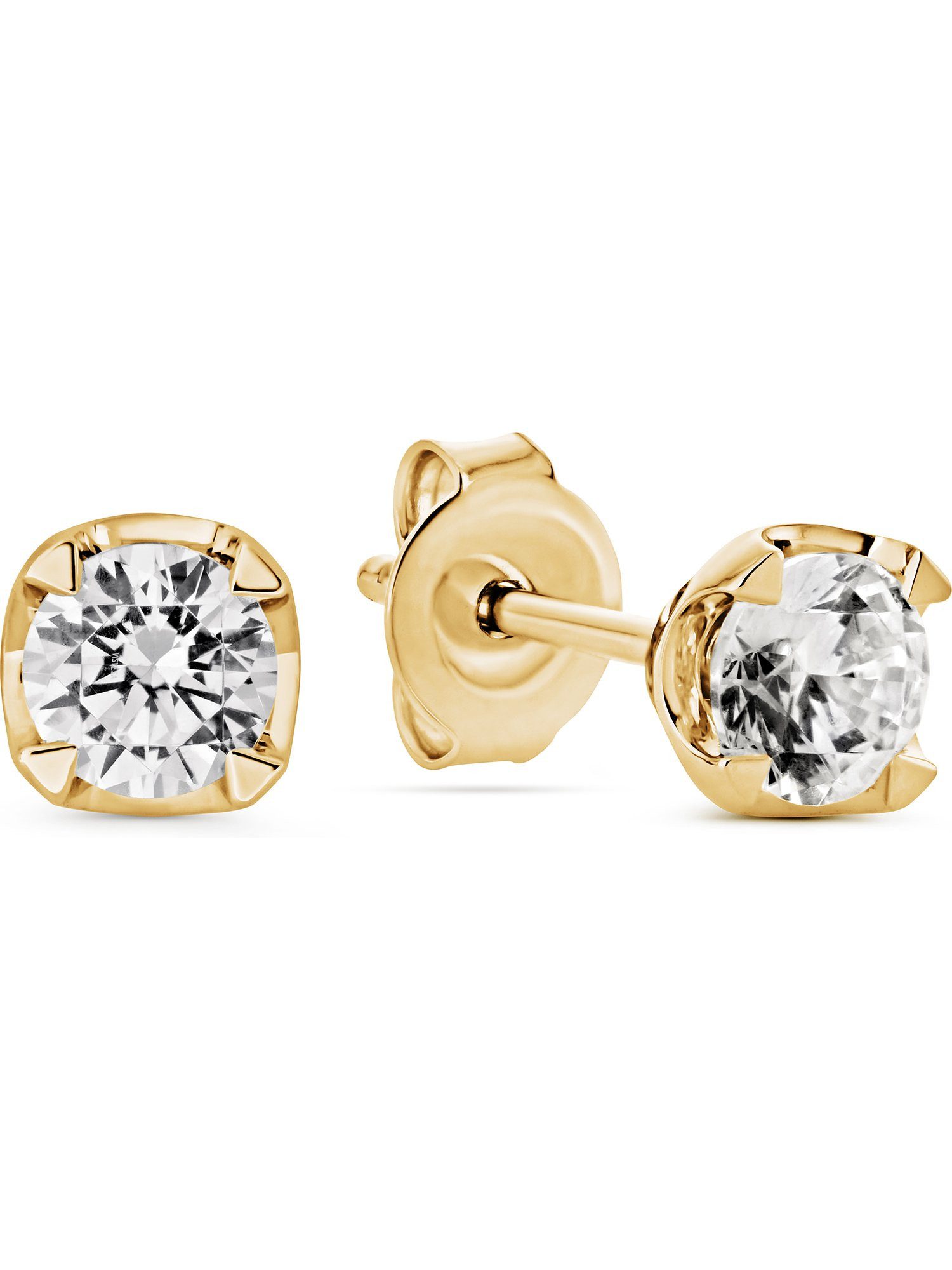 Paar Ohrstecker CHRIST Damen-Ohrstecker 585er Gelbgold 2 Diamant