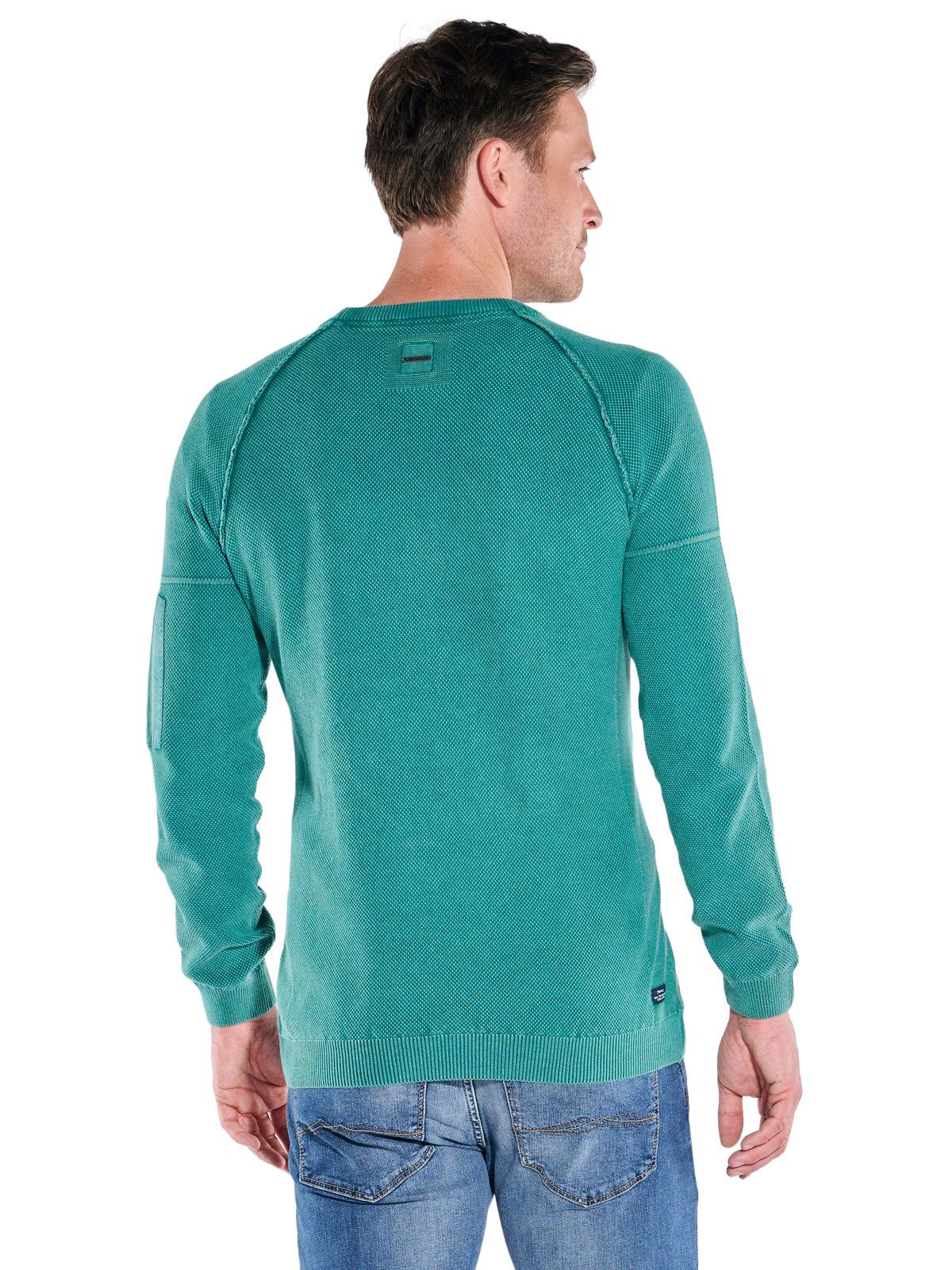 Engbers Rundhalspullover Herren Pullover strukturiert, Tuerkis