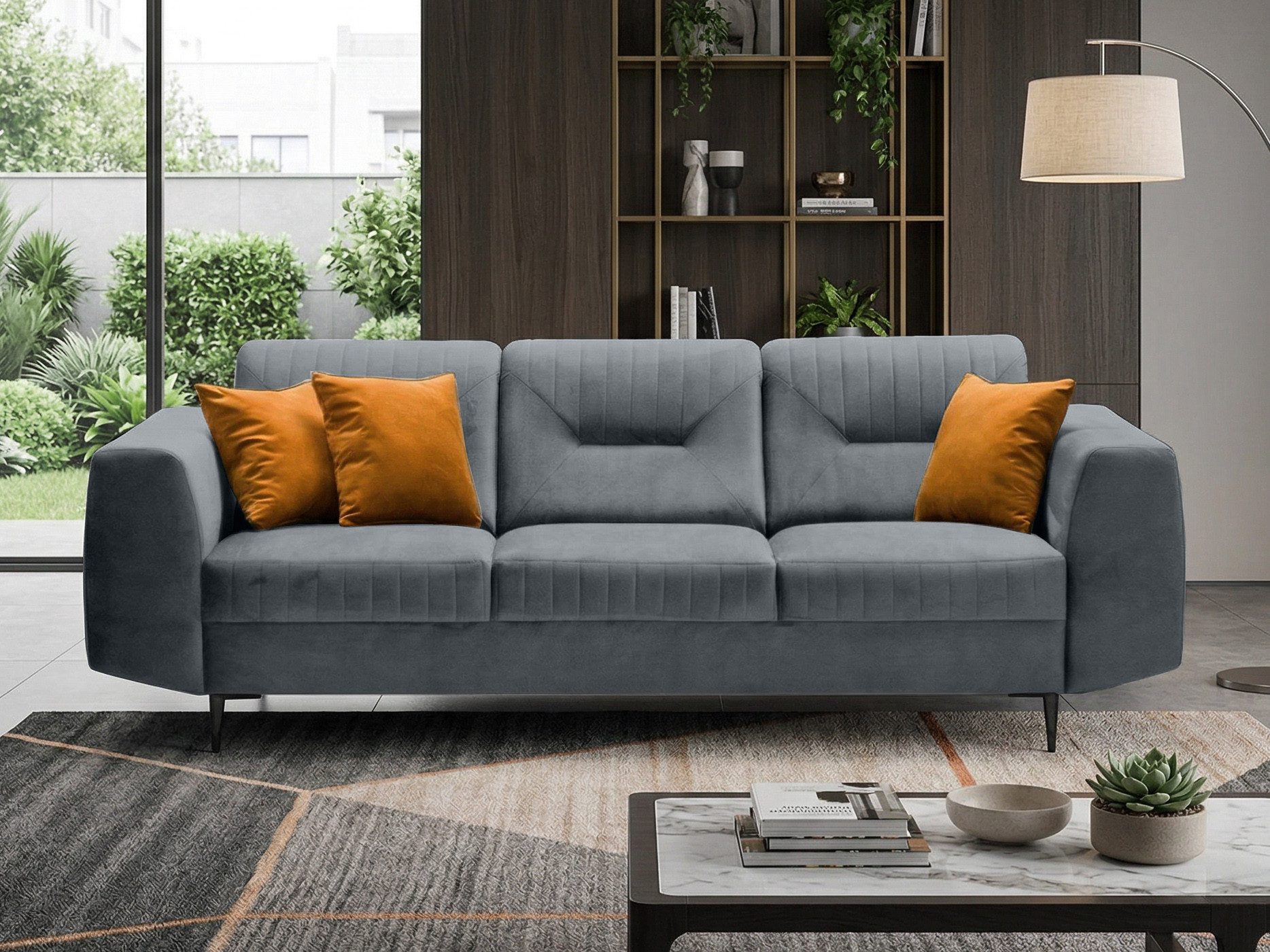 Beautysofa 3-Sitzer VENEZIA, Polstersofa im modernes Design