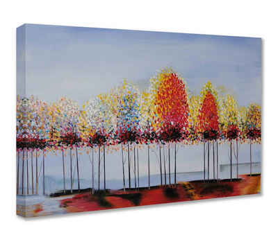 Leinwando Gemälde Acrylbilder auf Leinwand / Acryl Bäume Bilder / Abstrakte Wandbilder