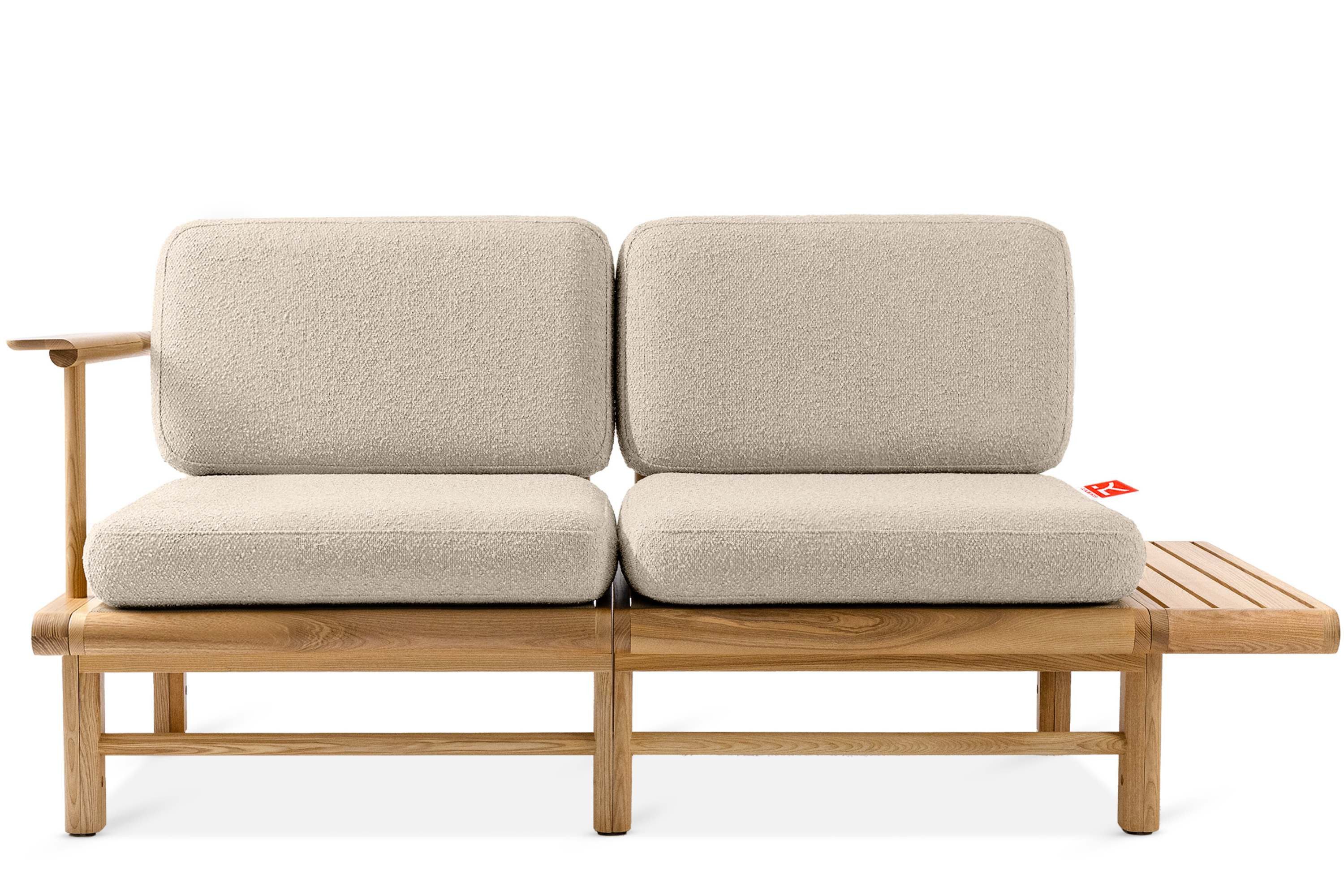 KONSIMO® Loungesofa ATREDA Gartensofa 2-Sitzer, mit Ablage, hergestellt in der EU, handgefertigt