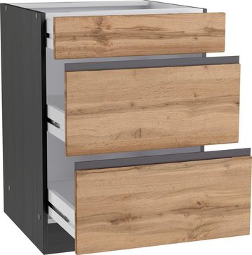 Kochstation Unterschrank KS-Riesa Breite 60 cm, MDF-Fronten