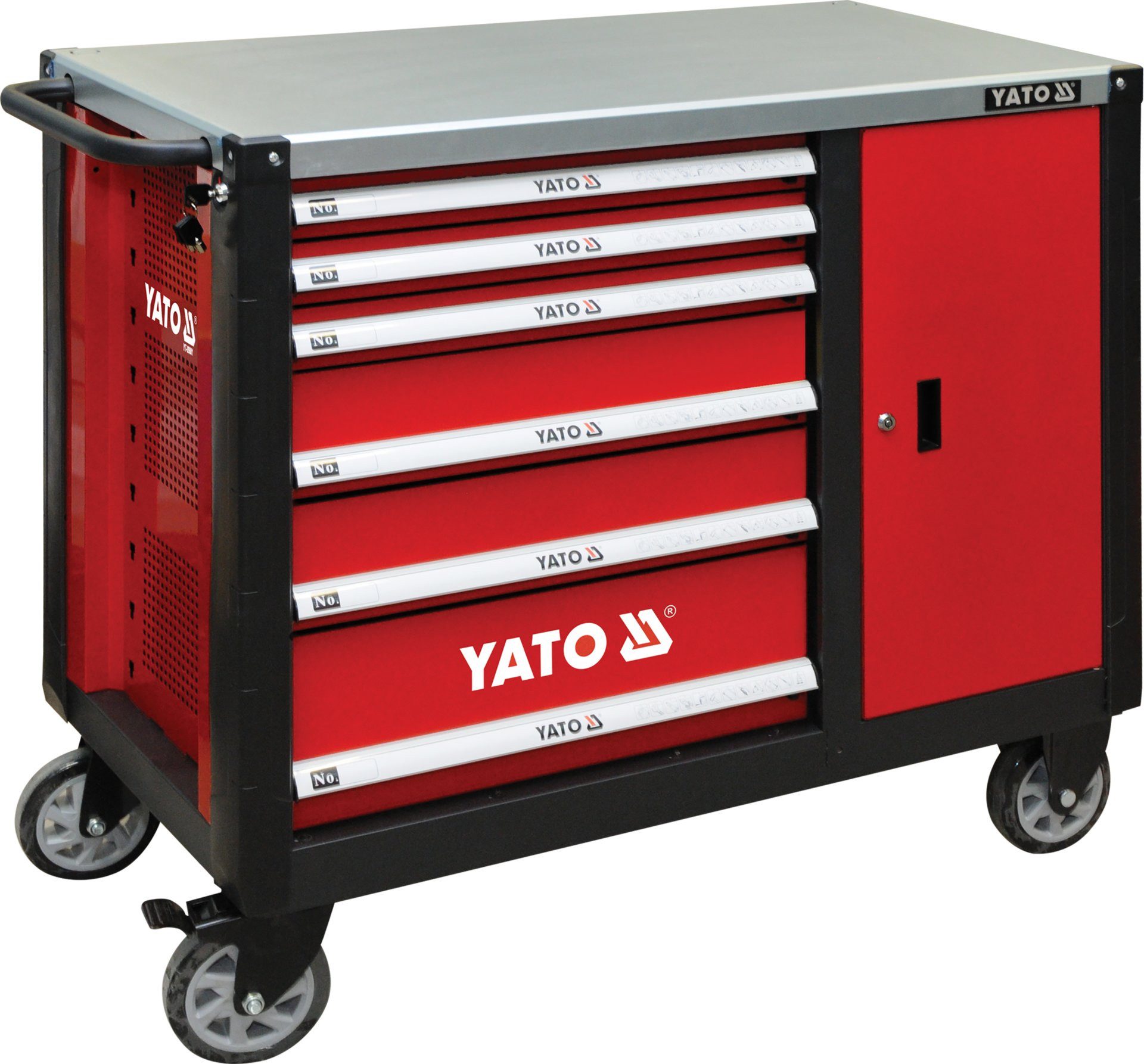 Yato Werkstattwagen Werkstattwagen 1130x570x1000mm mit 6 Schubladen, Stabil