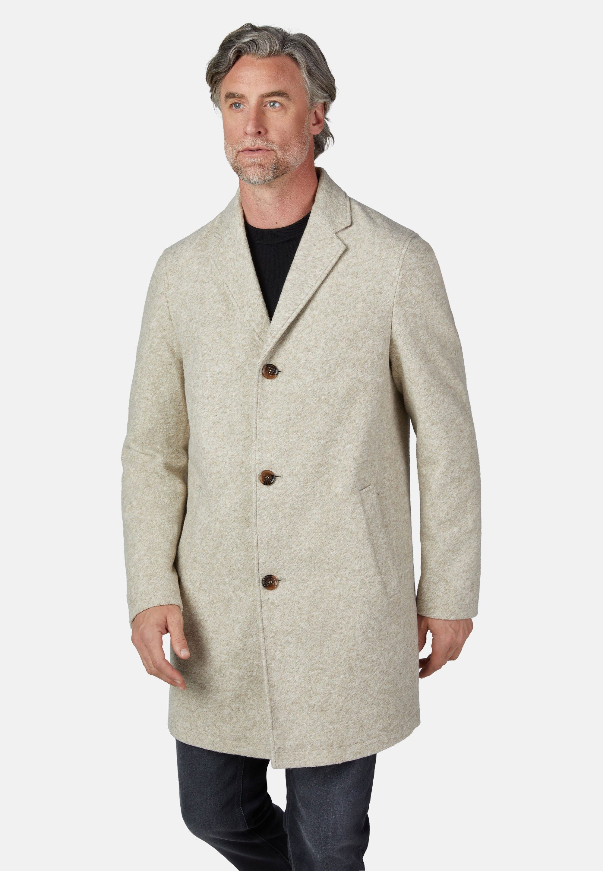 HECHTER PARIS Wollmantel JERSEYMANTEL mit Reverskragen und Knopfverschluss