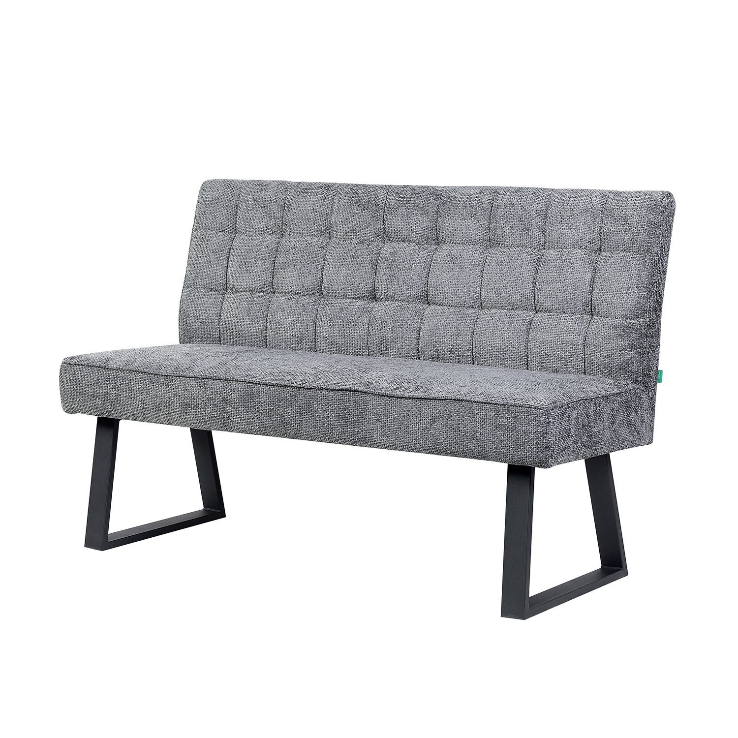 DUBI Möbel Essbank Clara, mit Federkernbox gepolstert, mit Rückenlehne, Metallgestell