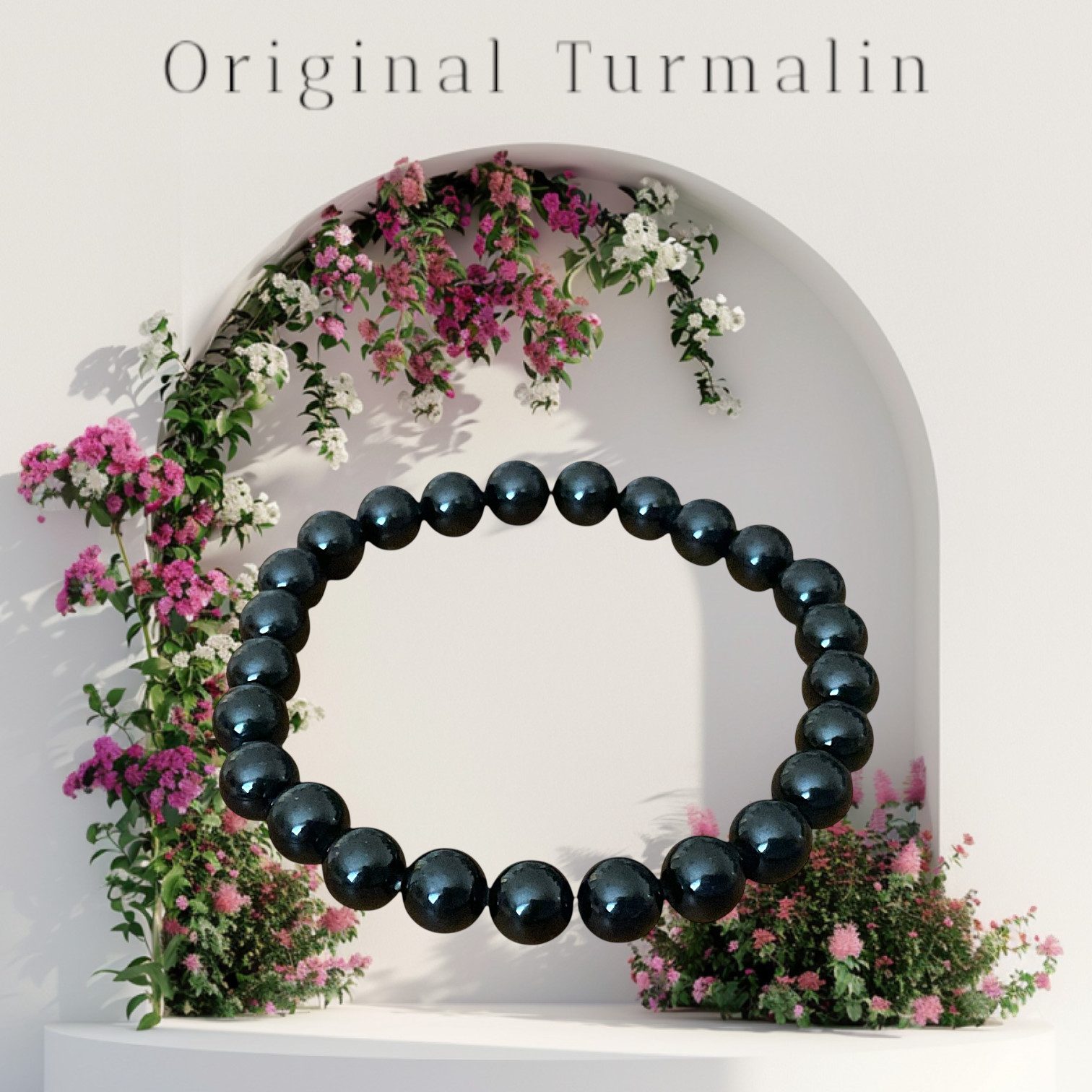 Steinfixx® Perlenarmband Turmalin (Schörl) Durchmesser 8mm, handgefertigt, günstig online kaufen