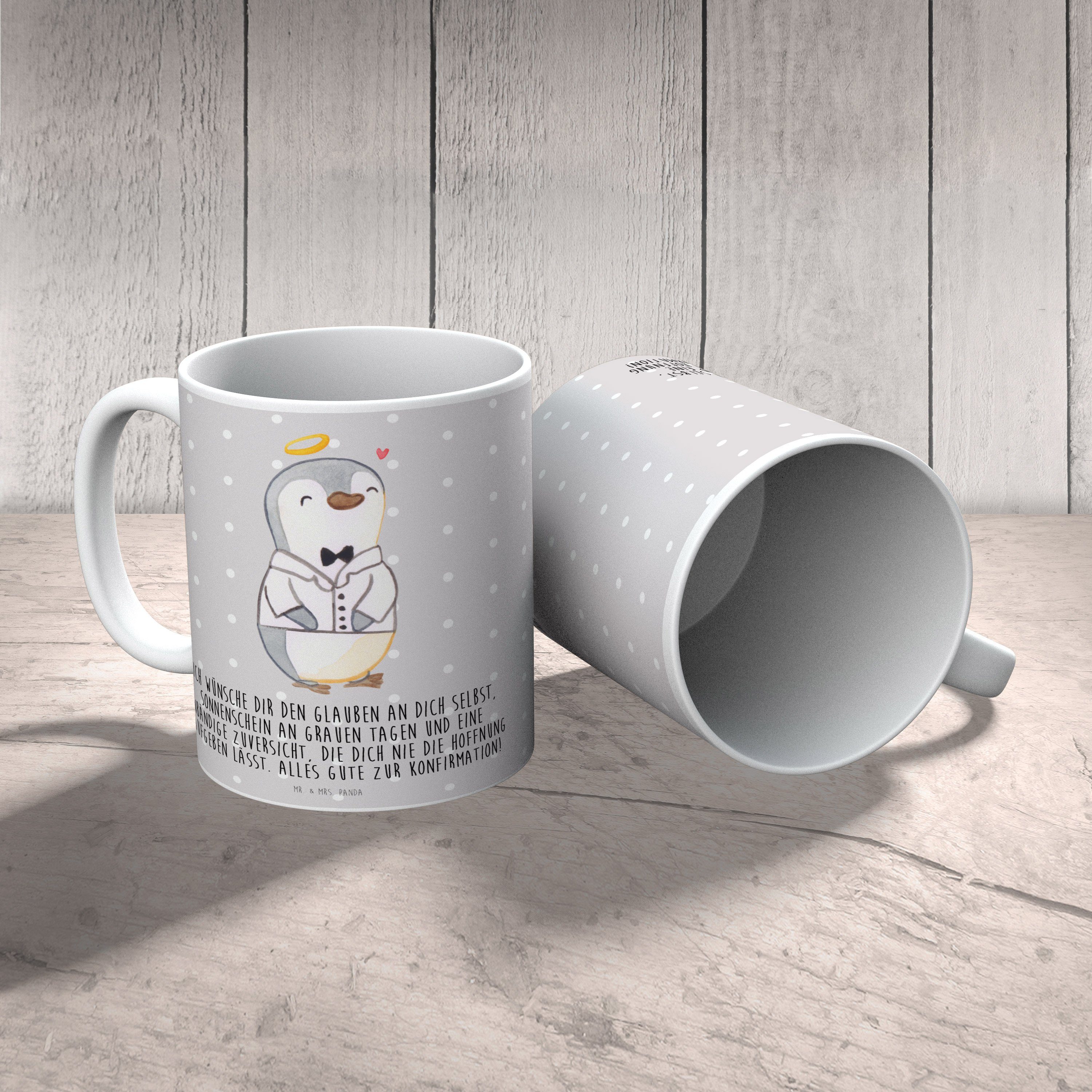 Tasse Keramik Tasse, Hemd Panda Teebecher, Pinguin - Mrs. Konfirmation Geschenk, Mr. & Grau - Pastell