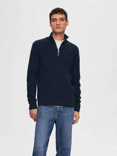 SELECTED HOMME Troyer SLHDANE LS KNIT STRUCTURE HALF ZIP NOOS