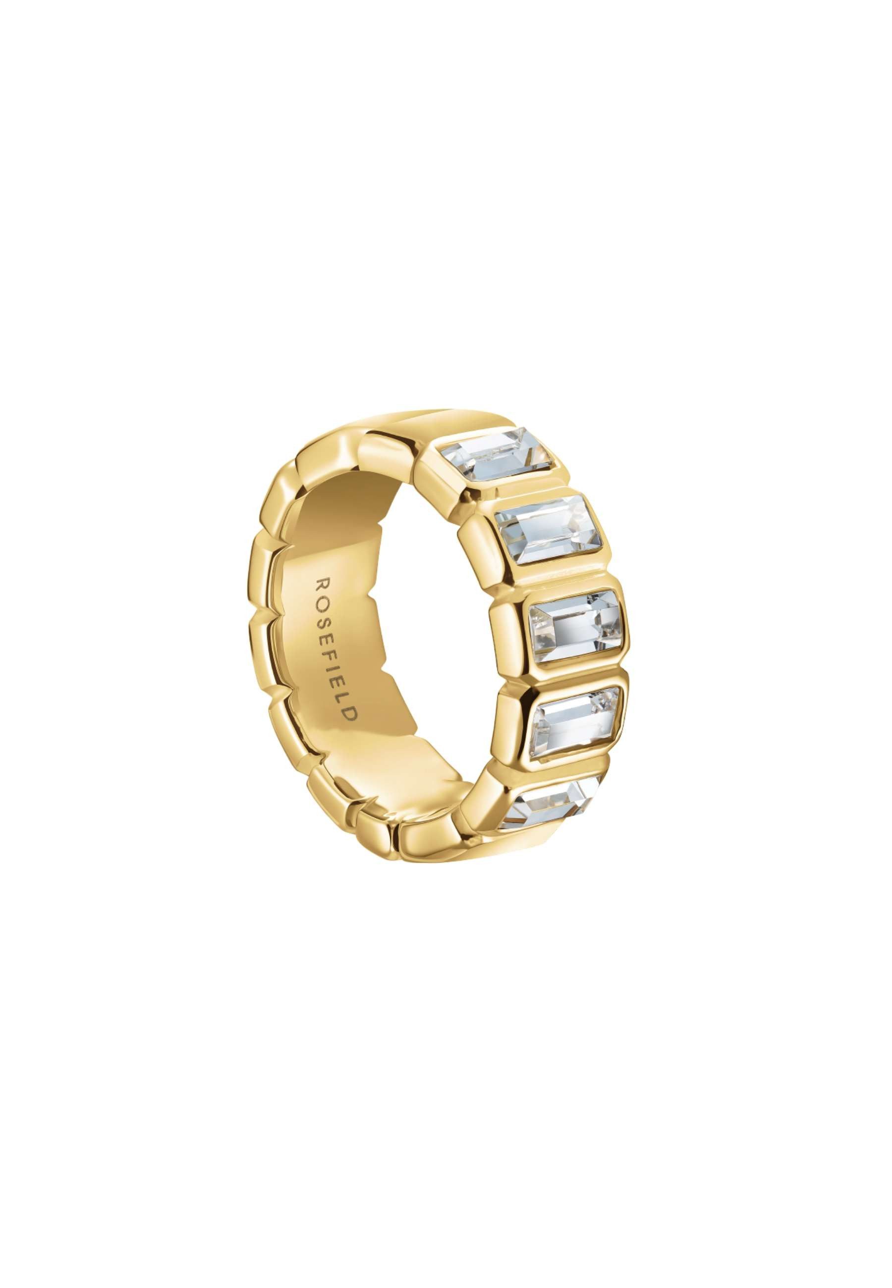 ROSEFIELD Fingerring ROSEFIELD Damenschmuck Ring Octagon Größe 50 Goldfarben