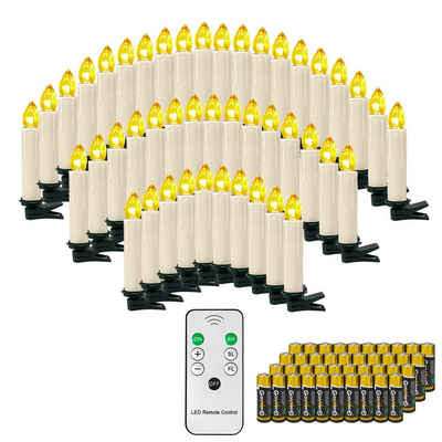 Gotoll LED-Christbaumkerzen CH0X0_B-NEW, Weihnachtskerzen kabellos Светодиодные свечи mit Batterie