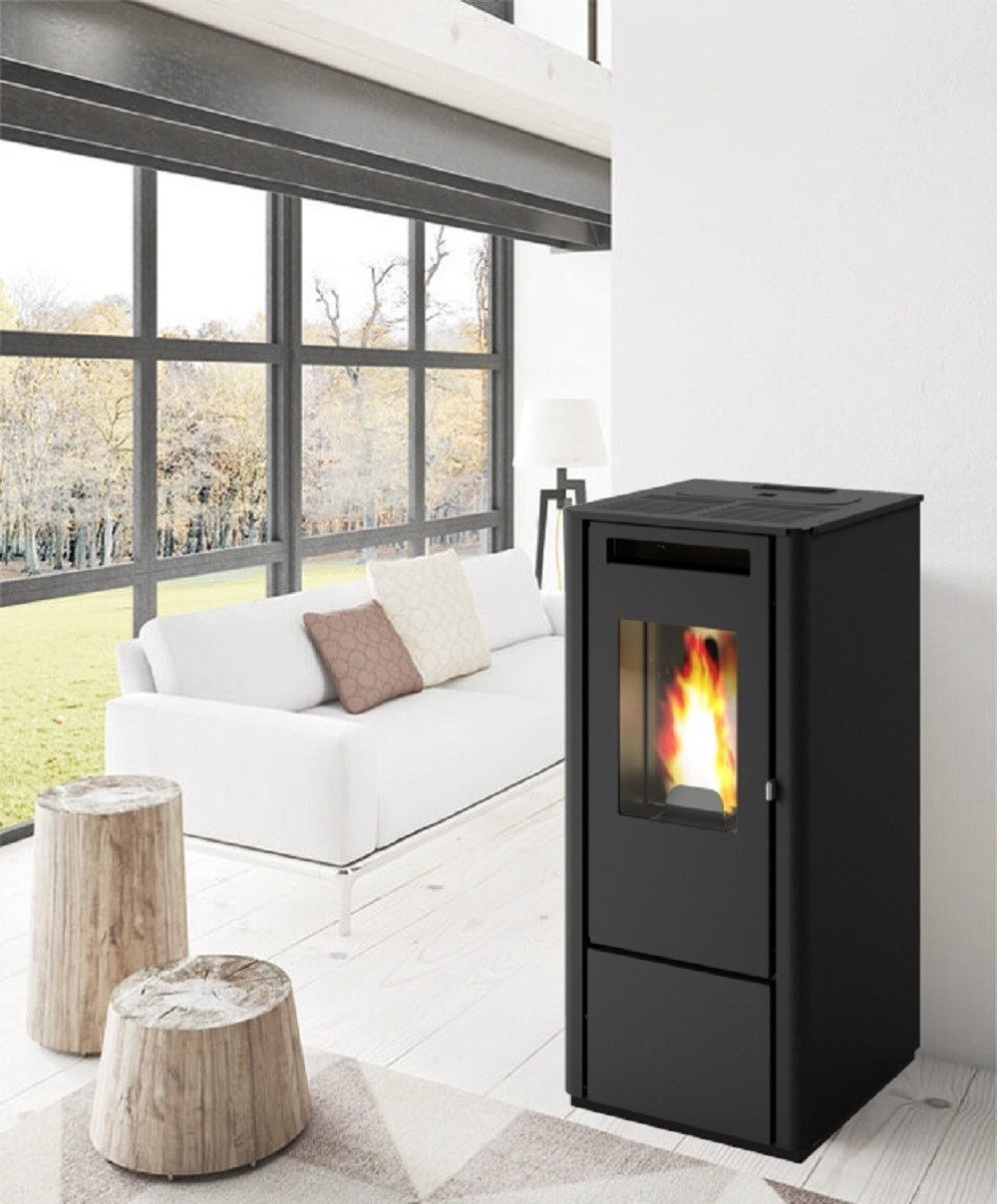 Apex Pelletofen Pelletofen 8kW Pelletkamin Pelletheizung Kaminofen A+ 56306, (1-tlg)