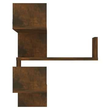 furnicato Wandregal Wand-Eckregale 2 Stk. Räuchereiche 40x40x50 cm Holzwerkstoff