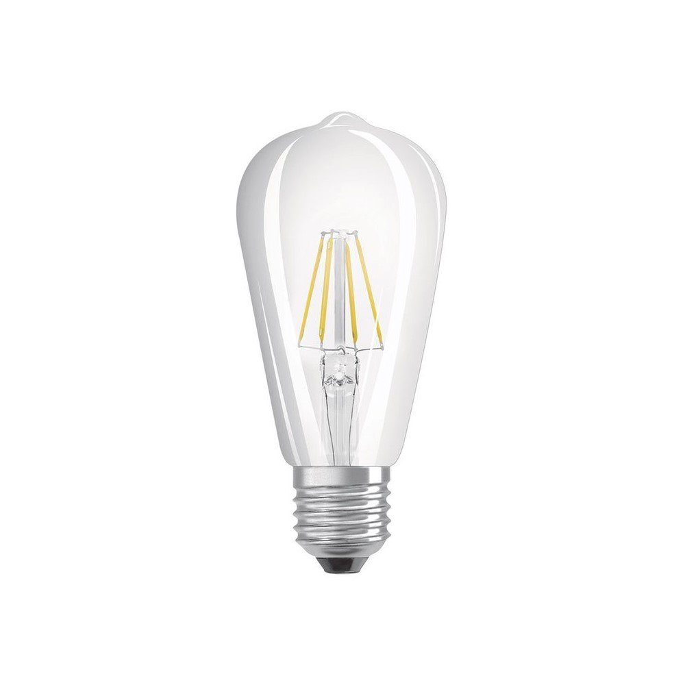 ST64 Filament 470lm 4W=40W E27, E27 Warmweiß, Edison Glühfaden Osram LED-Leuchtmittel 2700K, Osram Warm 230V Klar LED