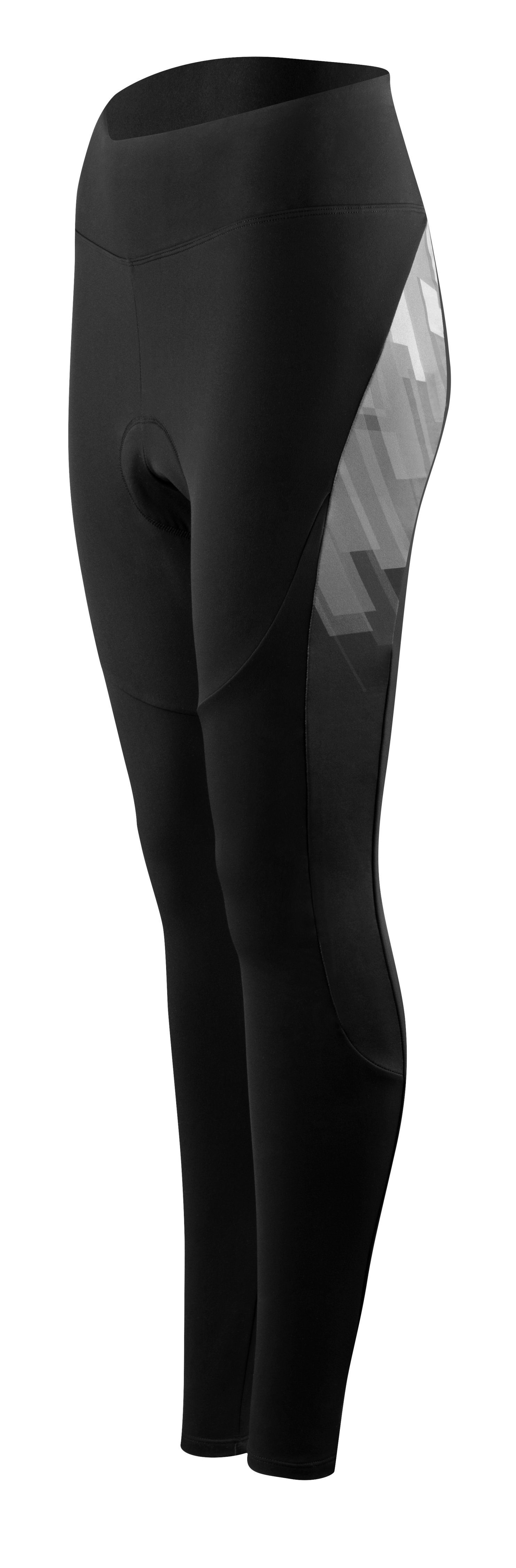 FORCE Fahrradhose Legging F RIDGE LADY mit Pad in grau schwarz 0 °C bis +10 °C %%%