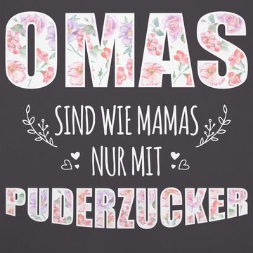 Shirtracer Kochschürze Omas sind wie Mamas nur mit Puderzucker - Geschenk Omi, (1-tlg), Oma Großmutter Omi