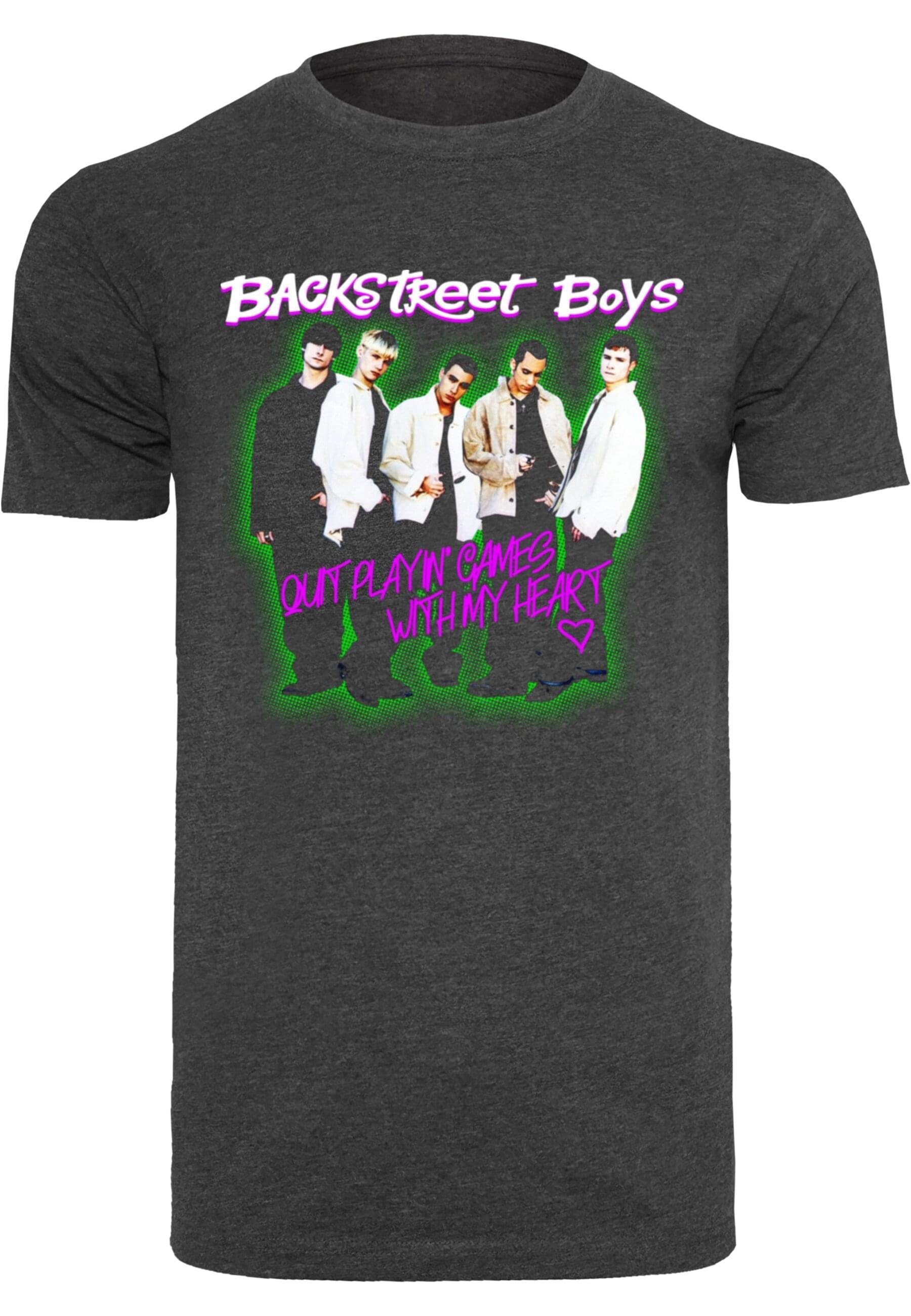 Merchcode T-Shirt Herren Backstreet Boys - Playing Games T-Shirt Round Neck (1-tlg) charcoal