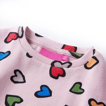 vidaXL Strickpullover Kinder-Sweatshirt mit Herzmuster Rosa 128