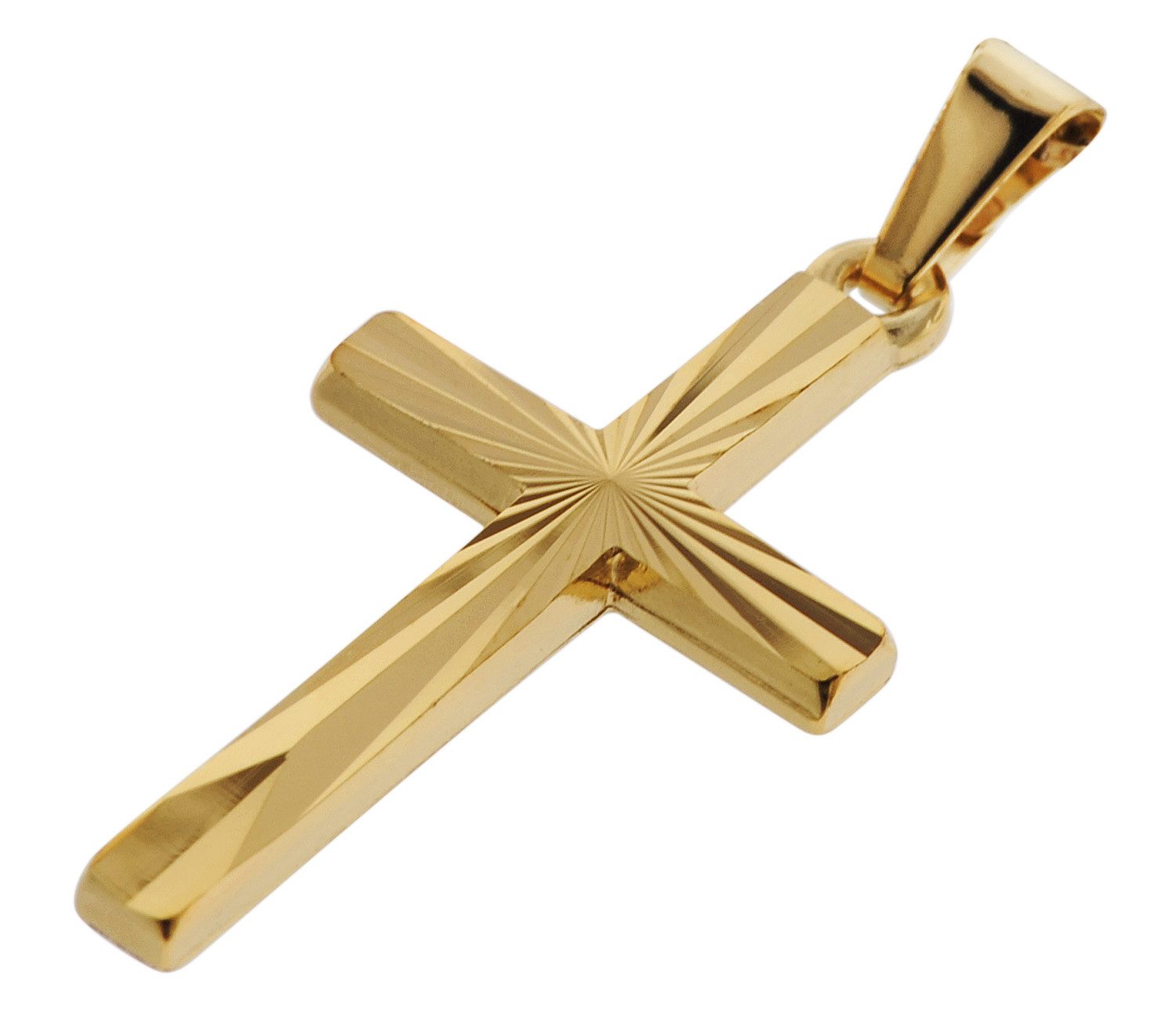 trendor Kette mit Anhänger Kreuz-Anhänger Gold 333/8K 22 mm mit goldplattie günstig online kaufen