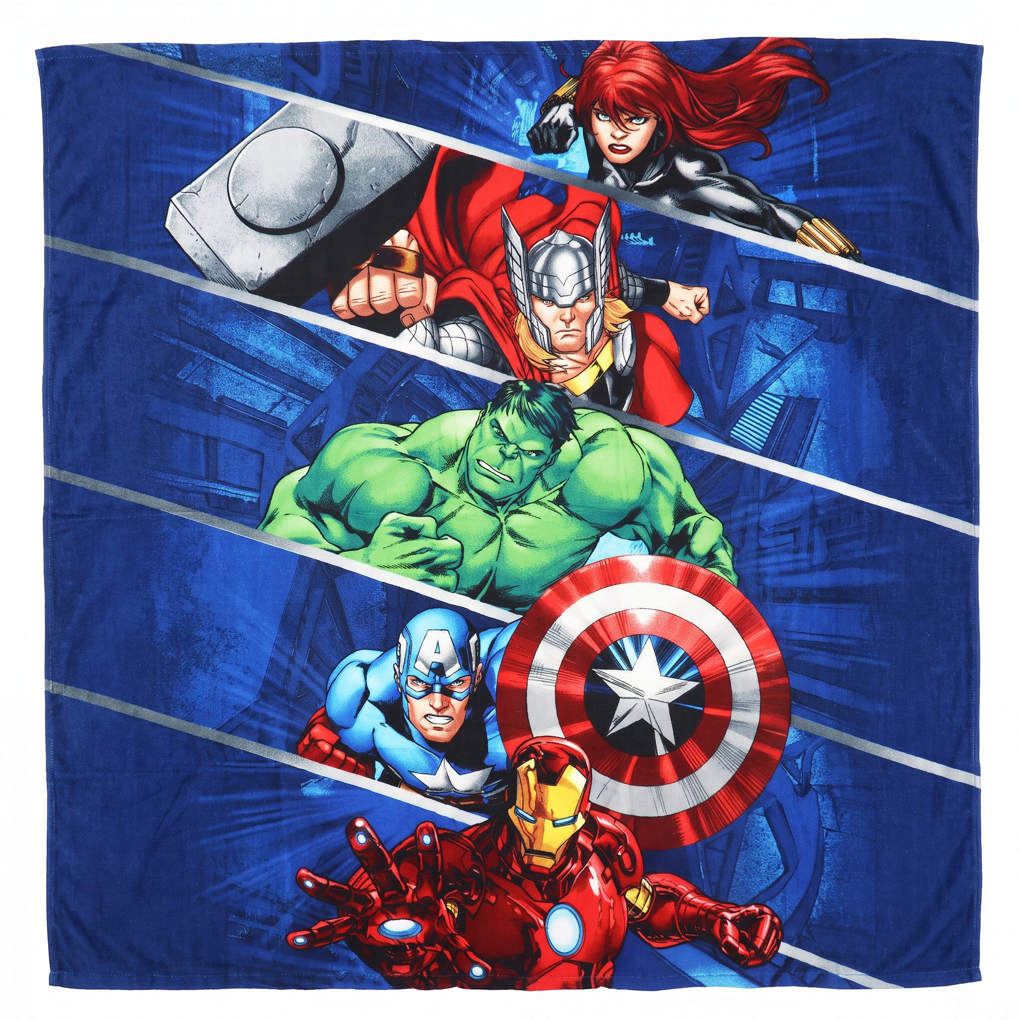 MARVEL Strandtuch Marvel Avengers Mikrofaser Strandtuch Badetuch Duschtuch XL 70x140 cm – Bild 4 von 4