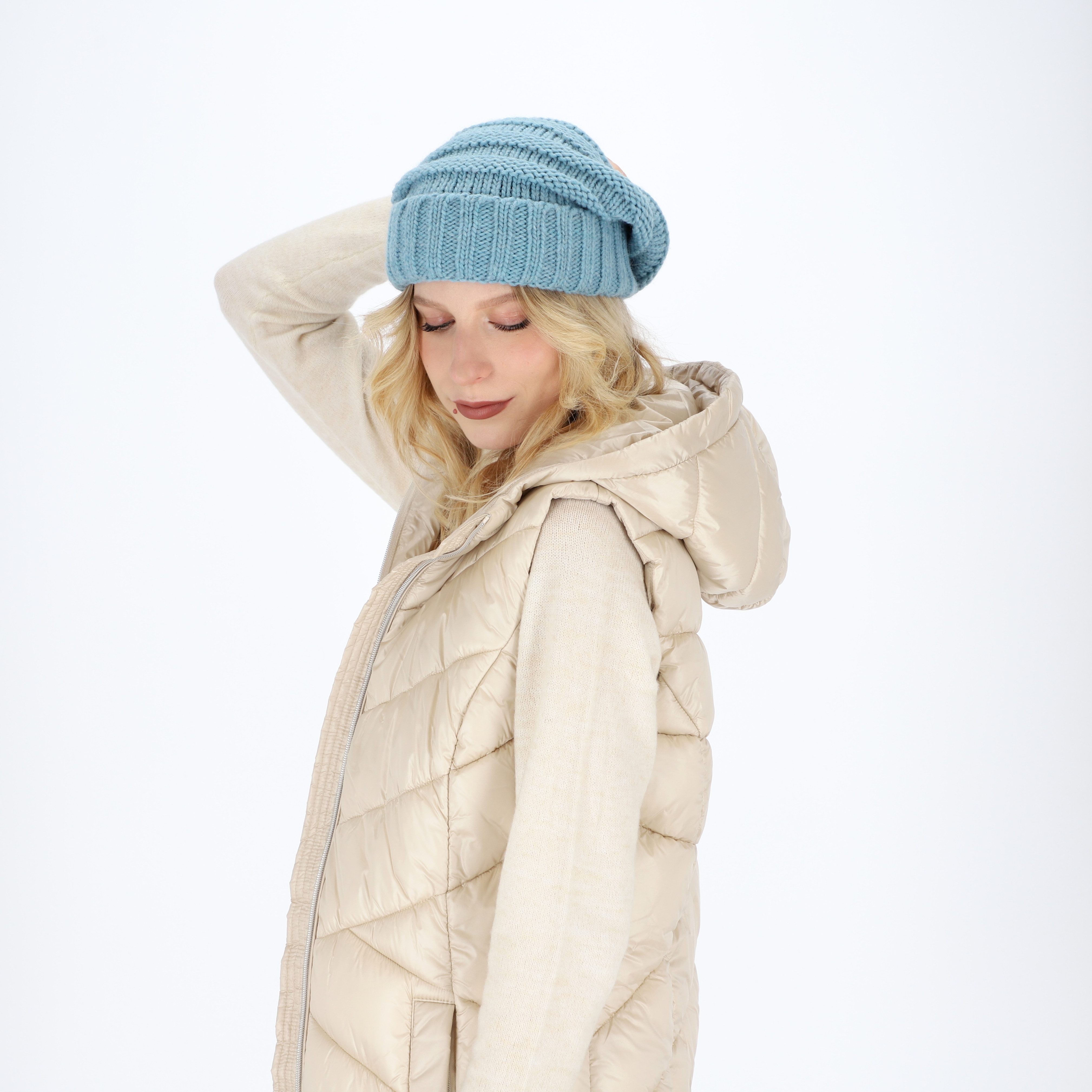 halsüberkopf Accessoires Strickmütze Ballonmütze mit Fleece-Einsatz Made in günstig online kaufen