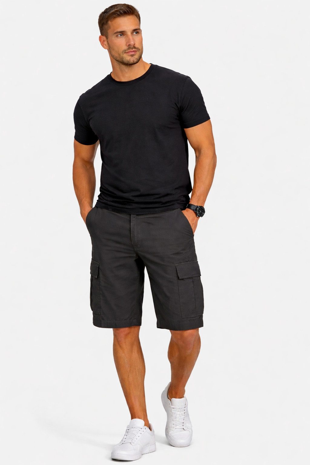Brandit Bermudas Herren Bermuda Cargo Shorts Kurze Hose Short Army BW Sommer Knielang