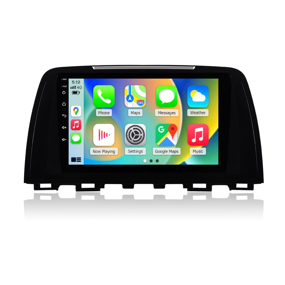 A-Sure Für Mazda 6 2012-2016 Android 15 RDS SWC Bluetooth CarPlay WIFI Autoradio (Digitalradio (DAB), FM, Carplay Android Auto Bluetooth EQ USB GPS Navi WIFI Touchscreen)