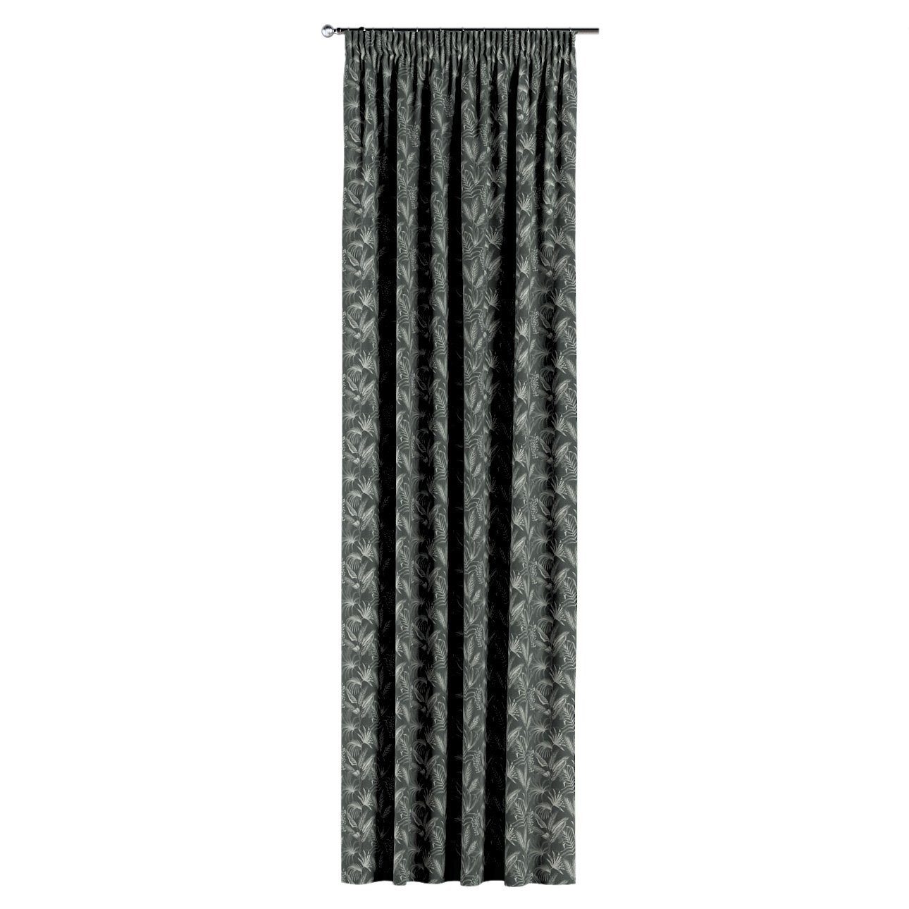Vorhang cm, Dekoria 130x100 Flowers, mit schwarz Kräuselband Vorhang
