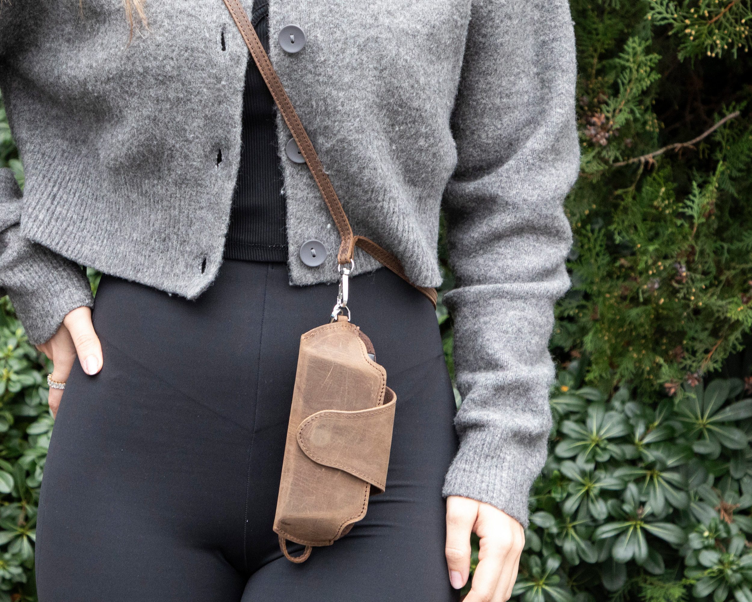 Renna Leather Brillenetui Faltbares Leder Brillenetui