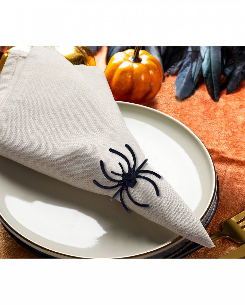Spinne für Horror-Shop Dekofigur Serviettenring Metall Halloween