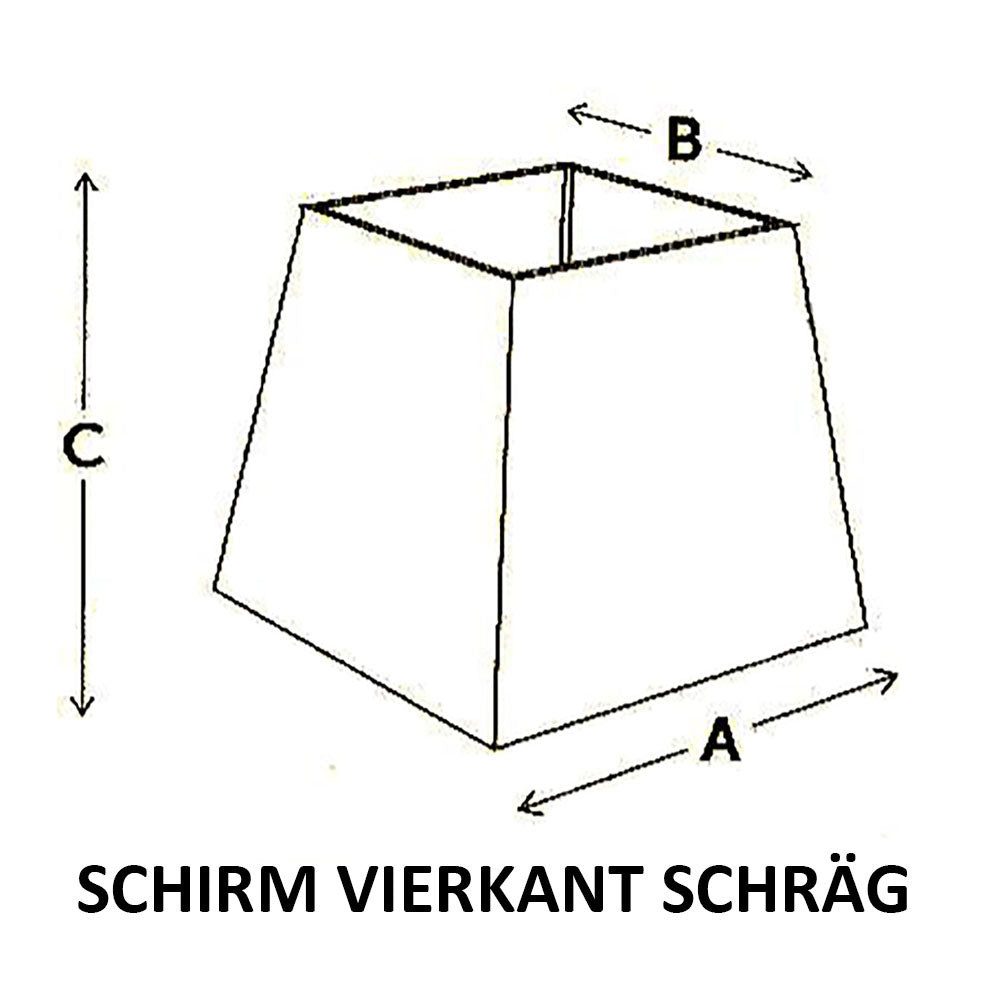 Dirk Davids Leuchten GmbH Lampenschirm Lampenschirm für Tischleuchte in Vierkant Rattan Matt Weiß 25-17-17, Exklusives Design