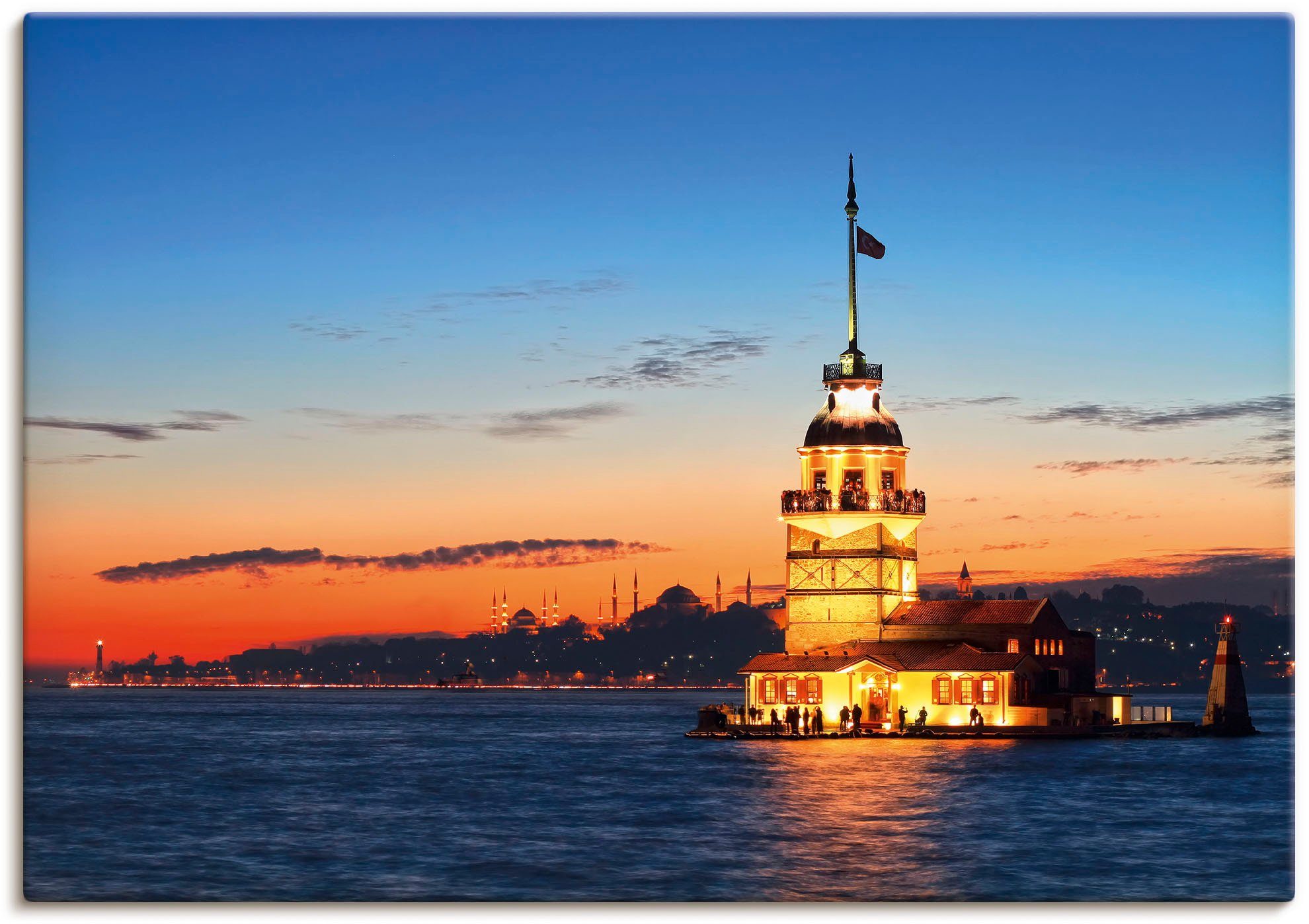 Artland Wandbild »Istanbul Leanderturm«, Gebäude (1 Stück), in vielen Größen & Produktarten - Alubild / Outdoorbild für den Außenbereich, Leinwandbild, Poster, Wandaufkleber / Wandtattoo auch für Badezimmer geeignet-Otto