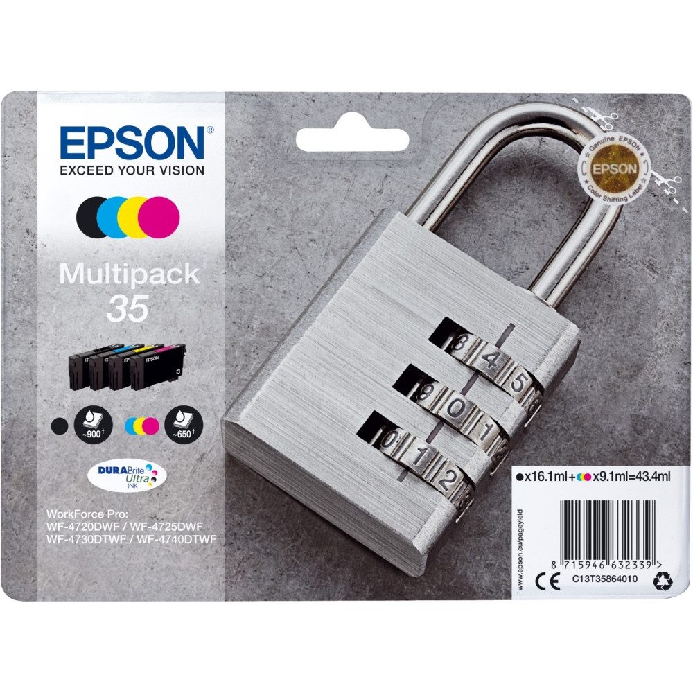 Epson 35 DURABrite Ultra Multipack 4-farbig Druckerpatronen Tintenpatrone
