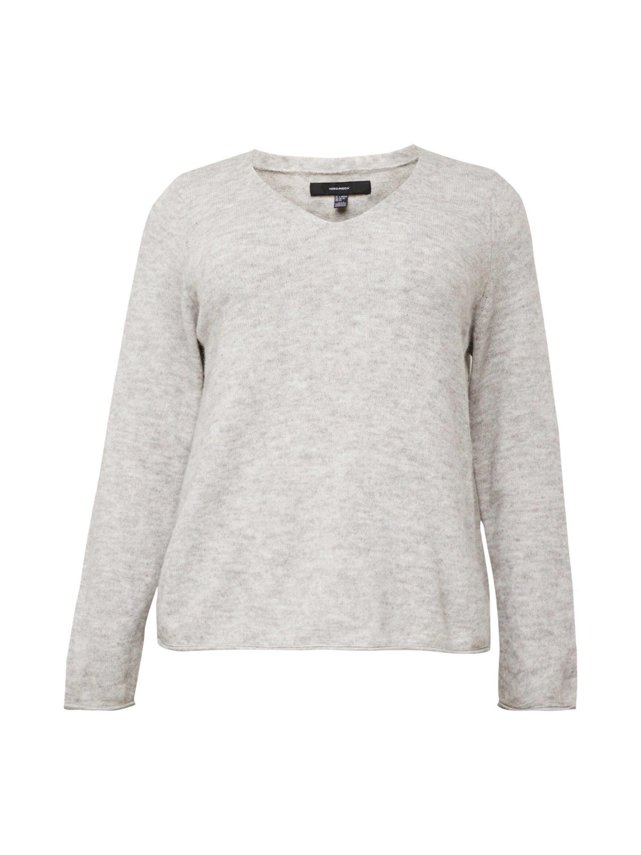 Vero Moda Curve V-Ausschnitt-Pullover CRAIN (1-tlg) Plain/ohne Details