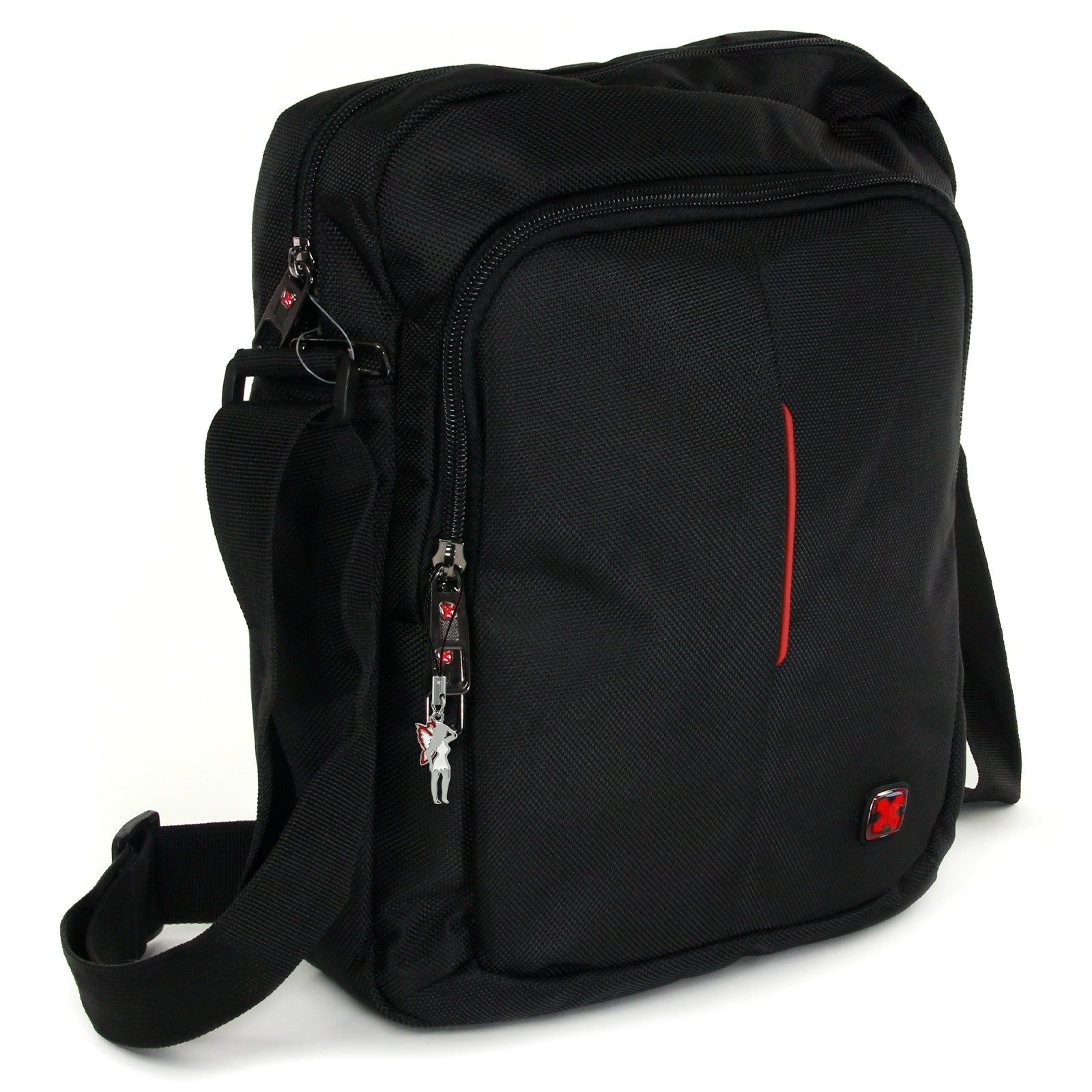 Travel N Meet Umhängetasche Travel N Meet Damen Herren Umhängetasche (Umhängetasche), Herren Umhängetasche, Messenger Bag Polyester, schwarz ca. 25cm