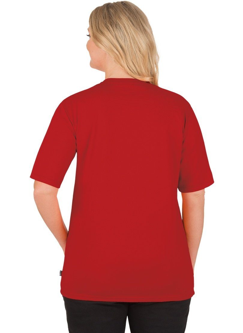 Trigema TRIGEMA T-Shirt Baumwolle kirsch T-Shirt DELUXE