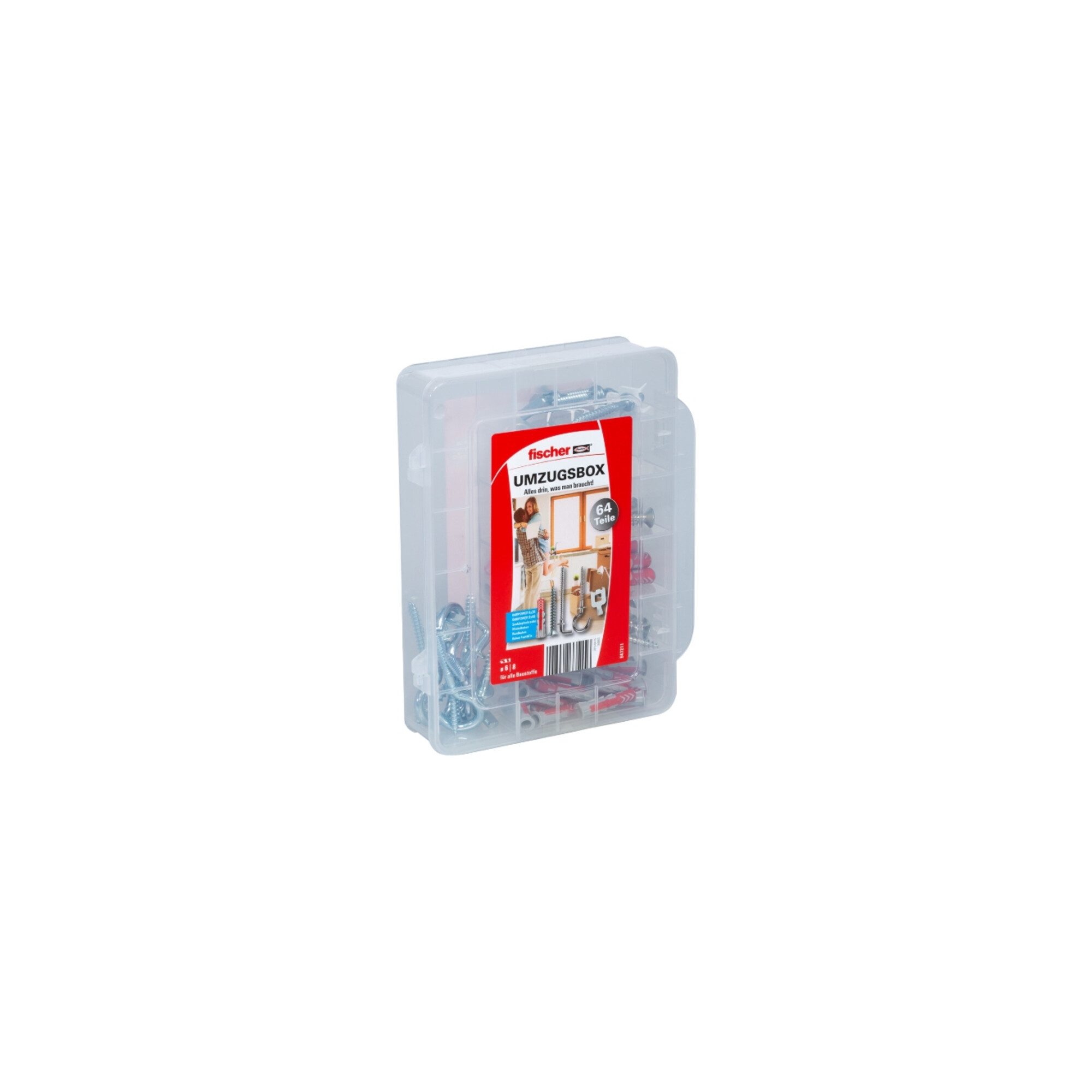 fischer Schrauben- und Dübel-Set fischer Umzugsbox DuoPower 6 und 8 mm 64-teilig