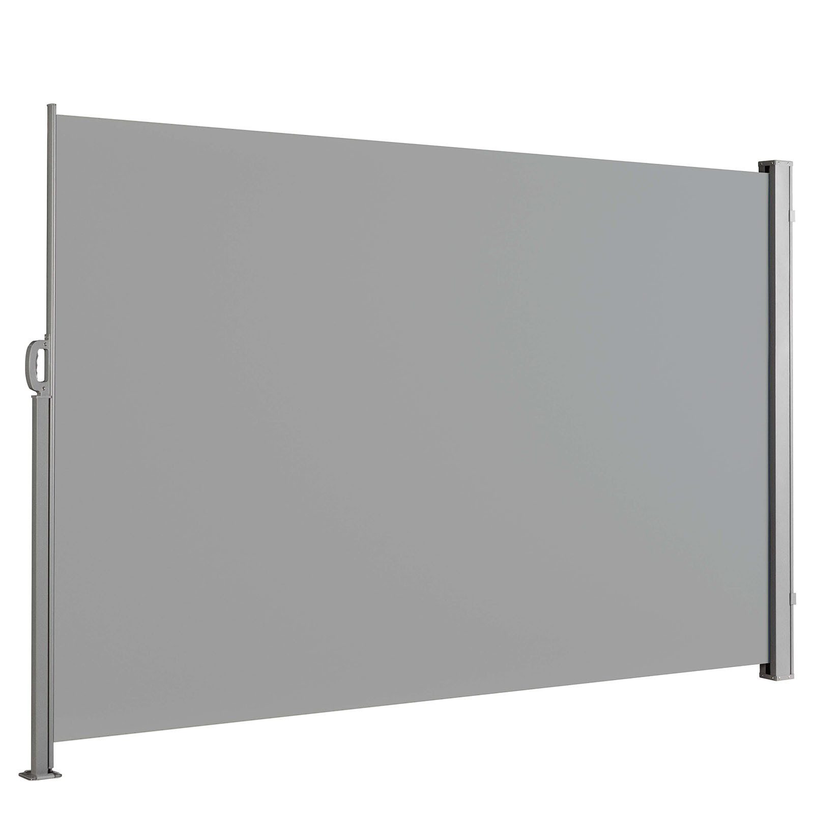 Floordirekt Seitenmarkise aus Aluminium Sichtschutz & Sonnenschutz für Balkon, Terrasse & Garten (140x300 cm) UV-beständig, hohe Stabilität, witterungsbeständig, Bodenbefestigung