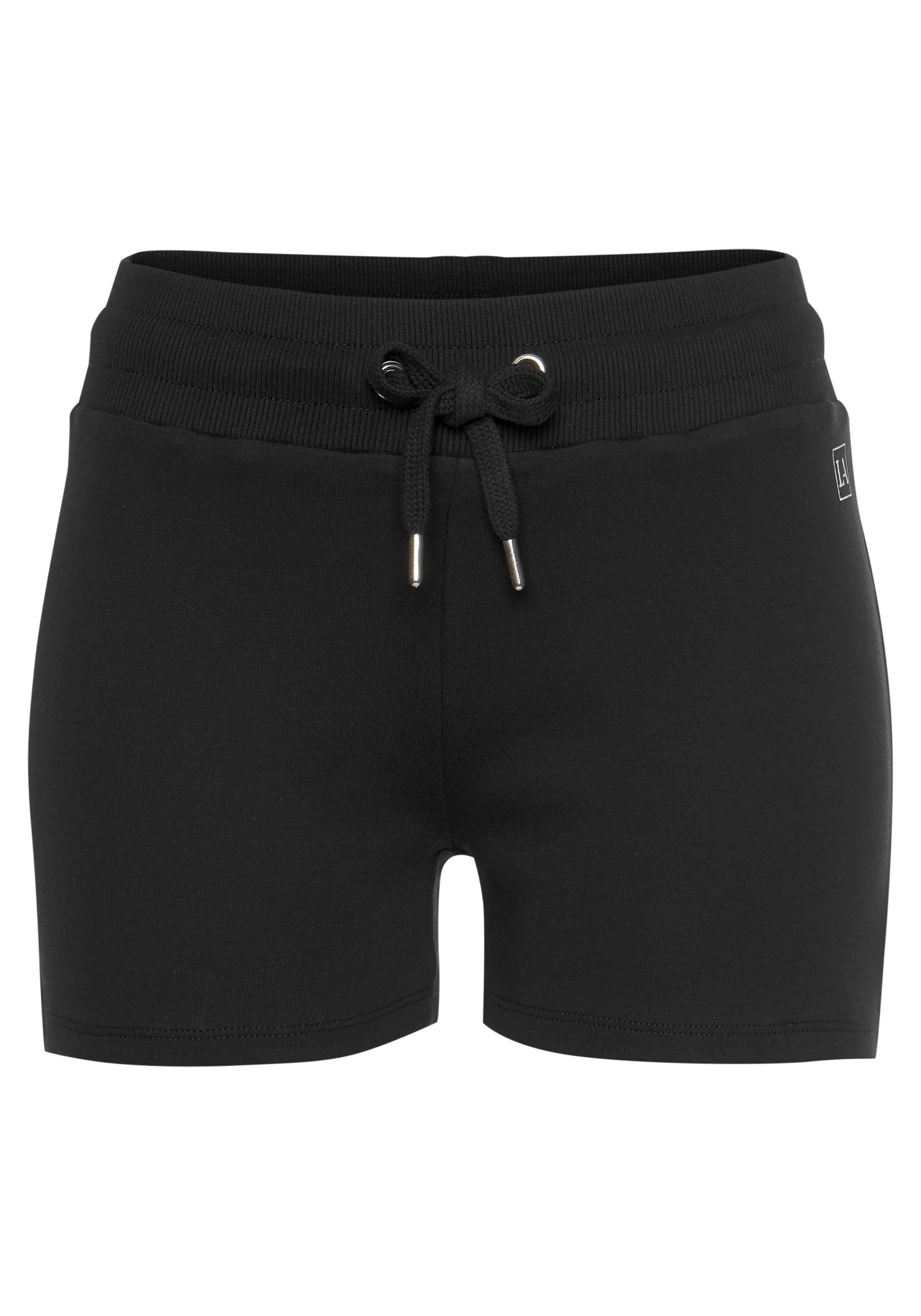 schwarz ACTIVE Shorts mit Seitenschlitzen kleinen LASCANA