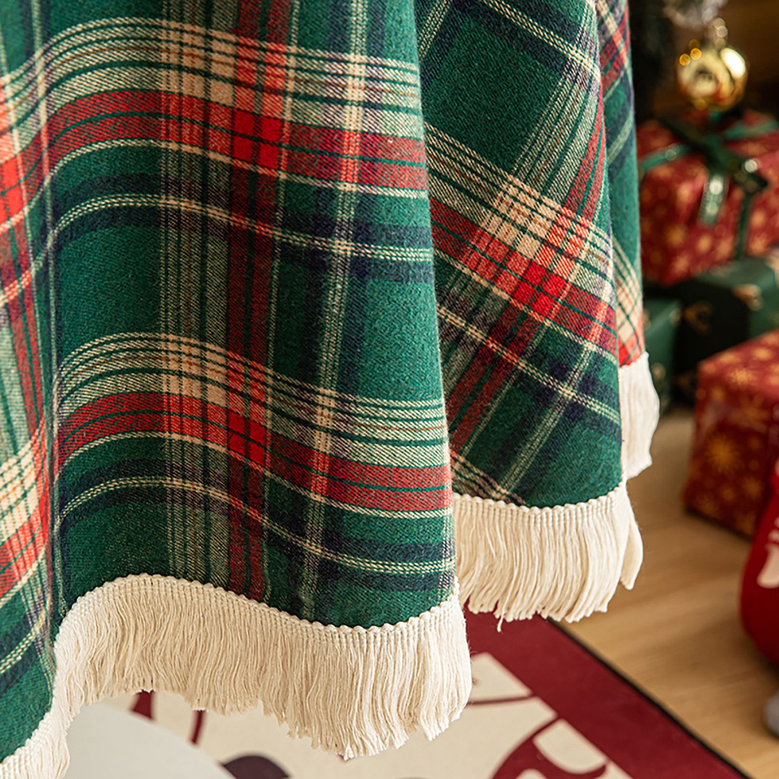 Qelus Tischdecke Tischdecke Weihnachten Karierte Tischdecke günstig online kaufen