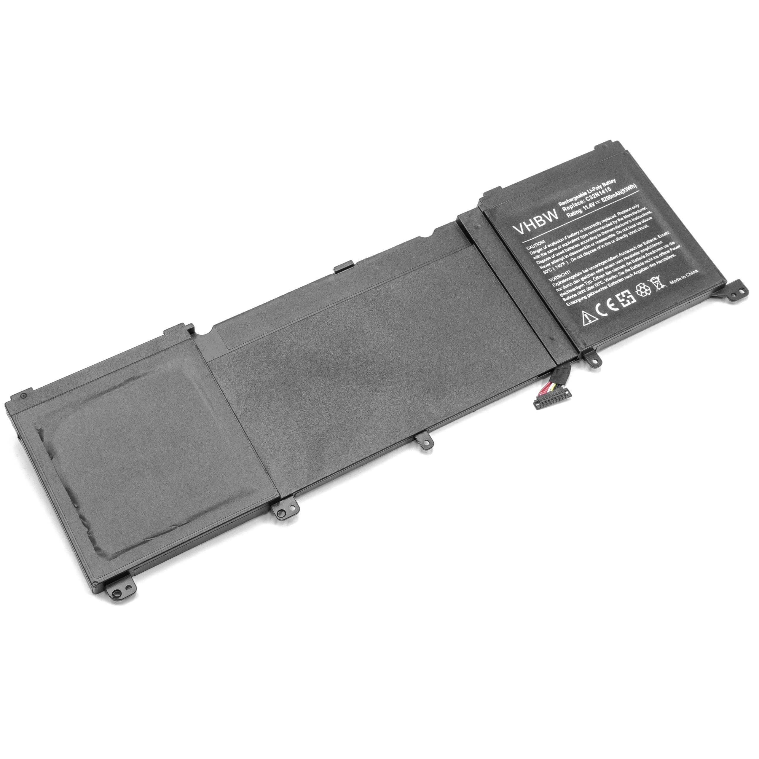 vhbw kompatibel mit Asus Rog G501VW-FY120T Laptop-Akku Li-Polymer 8200 mAh (11,4 V)