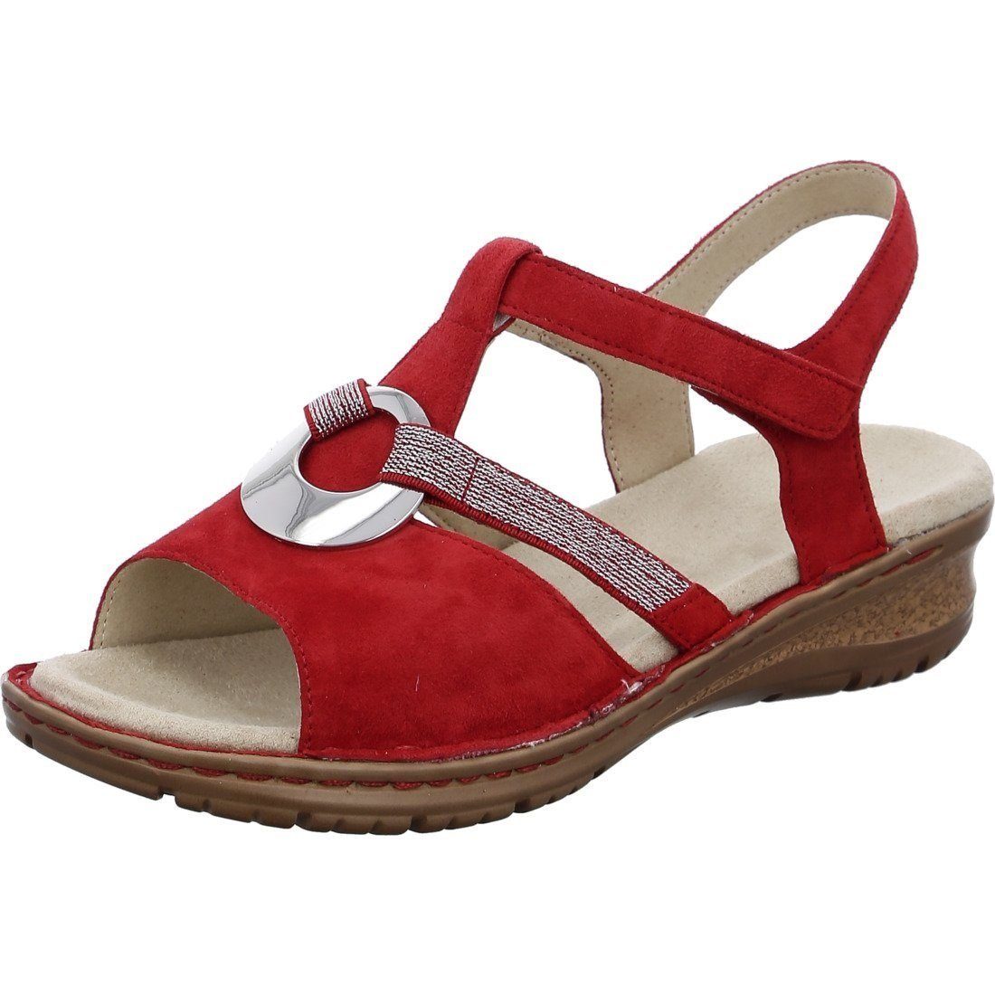 Ara HAWAII Sandale mit modischen Glitzerriemchen rot 045319