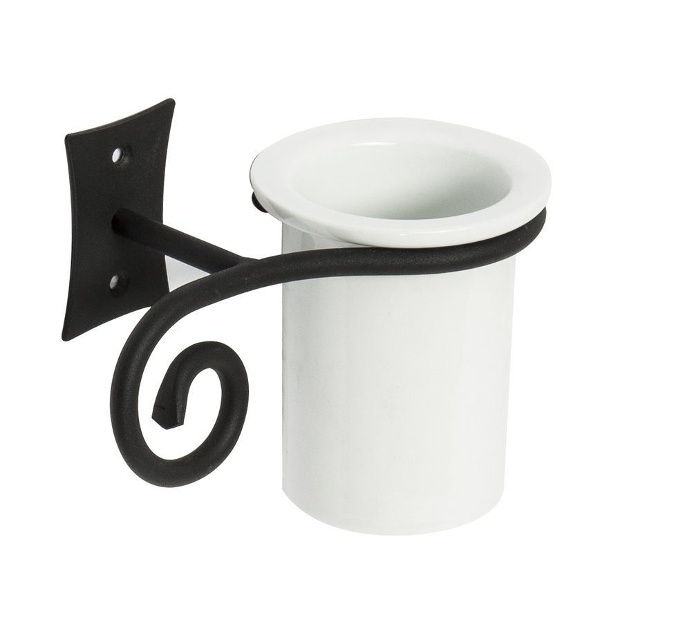 Metaform Zahnputzbecher REBECCA Glas, Keramik, Schwarz matt, Metaform-CC004