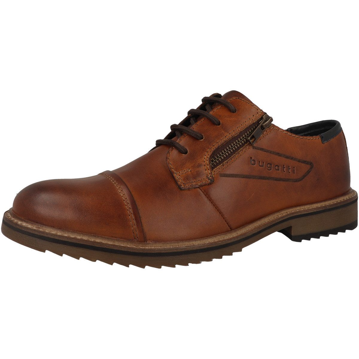bugatti AUQ01 Herren Schnürschuh Halbschuhe, Freizeitschuhe, Schnürer, Straßenschuhe, Sneaker