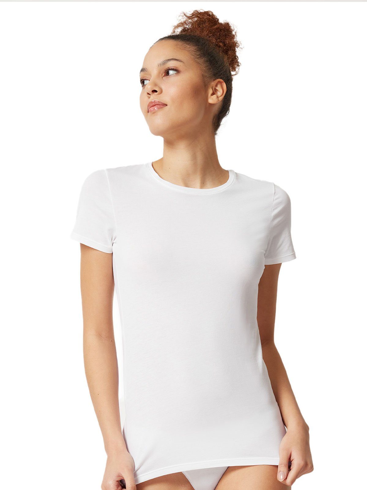 Unterhemd Damen Shirt kurzarm Cotton Essentials