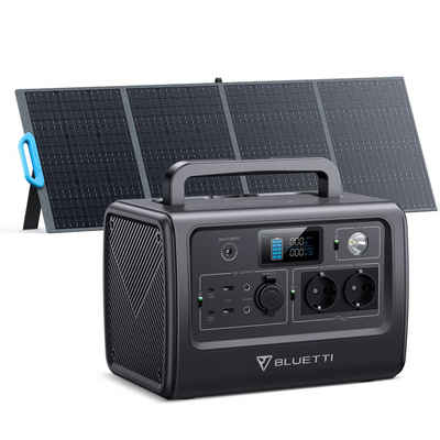 BLUETTI Stromerzeuger EB70 Solar Generator mit 200W Solar Panel, (mit 2 1000W AC Ausgängen Tragbare Powerstation kit für Autoreisen, Netzunabhängig, Stromausfälle, 1-tlg), 716Wh LiFePO4 Batterie-Backup