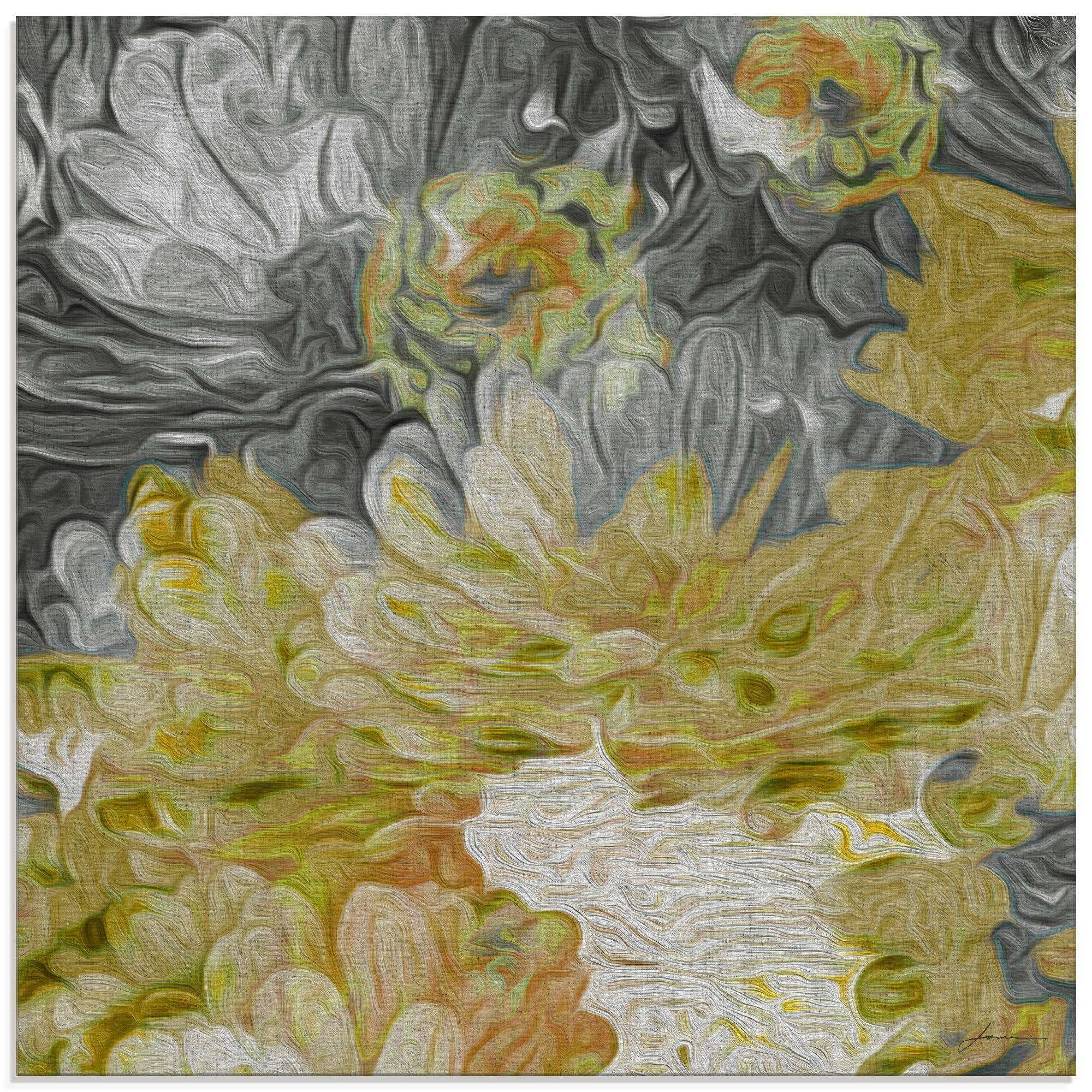 Blumen in Glasbild Sonne der Chrysanthemen St), (1 verschiedenen Größen III, Artland in