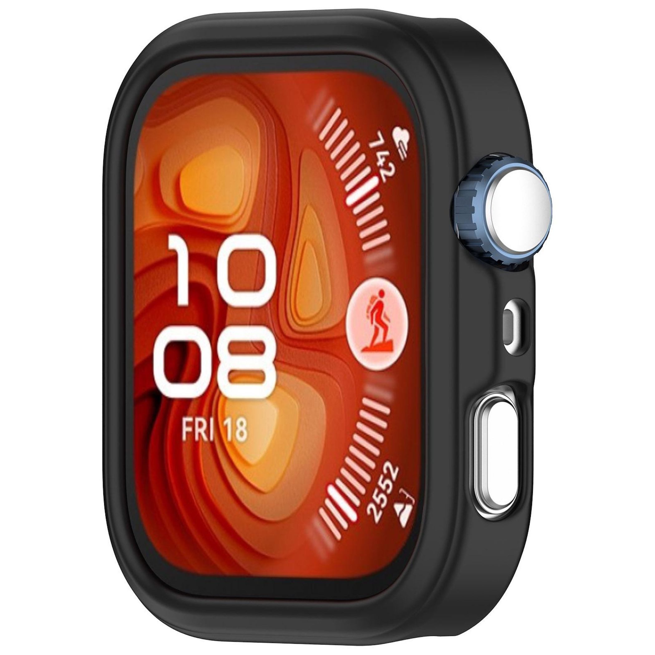 Wigento Smartwatch-Hülle Für Huawei Watch Fit 4 Pro Soft Silikon Schutz Hülle Gehäuse Schwarz, Half Coverage, leicht, flexibel